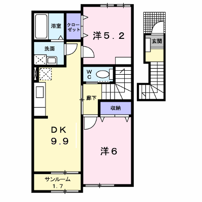 Ｃａｓａ　Ａｌｅｇｒｅ 202【管理NO：1-016488501-02020】 ★家具家電は申し込み後に搬入します★ ★2026年11月上旬入居可能★の物件画像