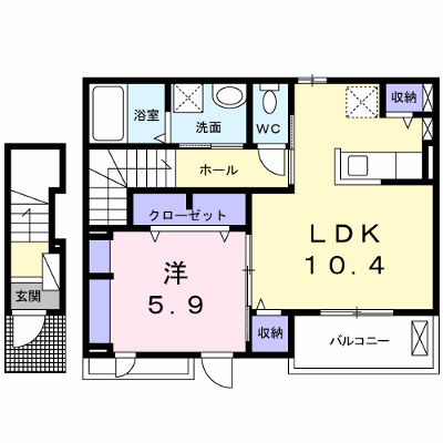 ベル　ソレイユ 202【管理NO：1-025774601-02020】 ★家具家電は申し込み後に搬入します★ ★2026年10月下旬入居可能★の物件画像