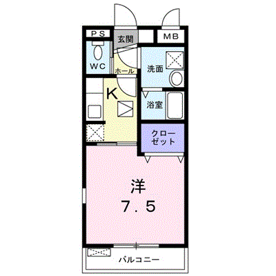 サン　フローリッシュ 102【管理NO：1-017845801-01020】 ★家具家電は申し込み後に搬入します★ ★2026年10月下旬入居可能★の物件画像