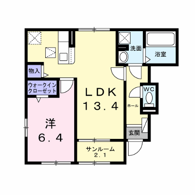 フラン 101【管理NO：1-028848101-01010】 ★家具家電は申し込み後に搬入します★ ★2027年01月下旬入居可能★の物件画像