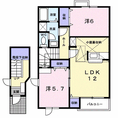 ベル・クレールＣ 201【管理NO：1-012044803-02010】 ★家具家電は申し込み後に搬入します★の物件画像