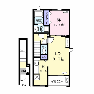 ｈｏｍｅ５・５・５Ｂ 203【管理NO：1-023574502-02030】 ★家具家電は申し込み後に搬入します★の物件画像