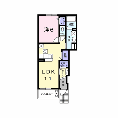 レジデンスＹＡＳＵ 102【管理NO：1-023555601-01020】 ★家具家電は申し込み後に搬入します★の物件画像
