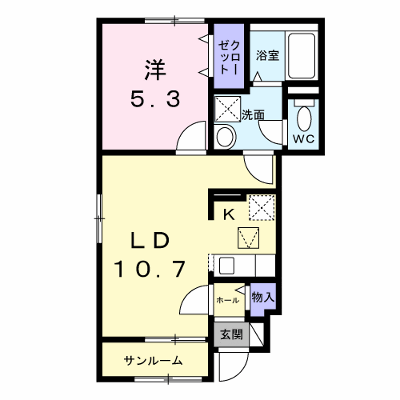 クレール亀山 101【管理NO：1-028846001-01010】 ★家具家電は申し込み後に搬入します★ ★2027年02月中旬入居可能★の物件画像