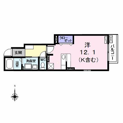 シャイン泉 102【管理NO：1-018556501-01020】 ★家具家電は申し込み後に搬入します★ ★2026年10月中旬入居可能★の物件画像