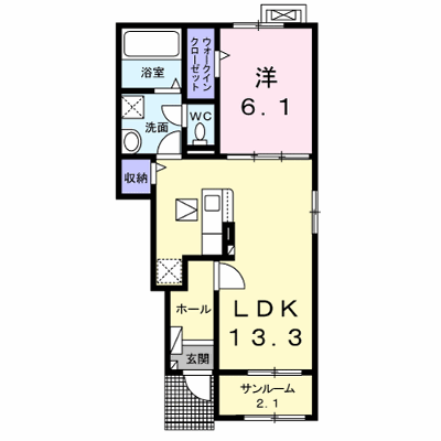 セレーノ箕輪 104【管理NO：1-027216501-01040】 ★家具家電は申し込み後に搬入します★ ★2026年11月上旬入居可能★の物件画像