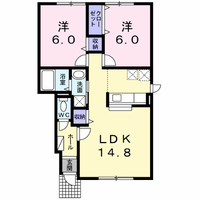 パークサイドＢ 103【管理NO：1-016685101-01030】 ★家具家電は申し込み後に搬入します★ ★2026年10月下旬入居可能★の物件画像