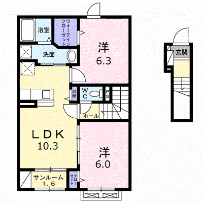 アイプレイス敦賀 203【管理NO：1-027246901-02030】 ★家具家電は申し込み後に搬入します★ ★2026年11月中旬入居可能★の物件画像