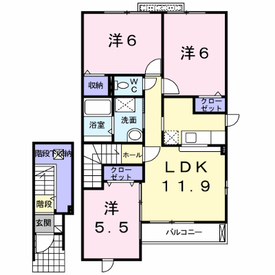 ベル　コリーヌＡ 204【管理NO：1-014601301-02040】 ★家具家電は申し込み後に搬入します★ ★2026年10月下旬入居可能★の物件画像