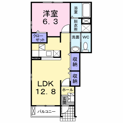 フルジーナＢ 101【管理NO：1-012104702-01010】 ★家具家電は申し込み後に搬入します★ ★2026年11月中旬入居可能★の物件画像