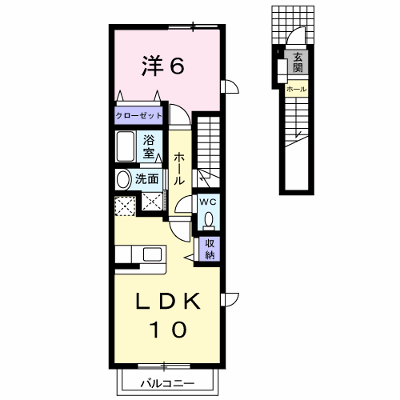 メゾン・プレインＤ 201【管理NO：1-012407801-02010】 ★家具家電は申し込み後に搬入します★ ★2026年10月下旬入居可能★の物件画像
