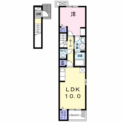 フェア・ブリーズ 201【管理NO：1-025094701-02010】 ★家具家電は申し込み後に搬入します★ ★2026年11月中旬入居可能★の物件画像