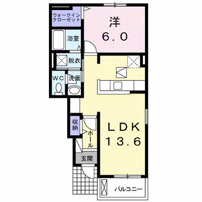 アヴニールＢ 103【管理NO：1-022568602-01030】 ★家具家電は申し込み後に搬入します★ ★2026年10月中旬入居可能★の物件画像