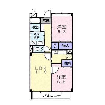 フレール与野本町　弐番館 306【管理NO：1-011745601-03060】 ★家具家電は申し込み後に搬入します★ ★2026年11月上旬入居可能★の物件画像
