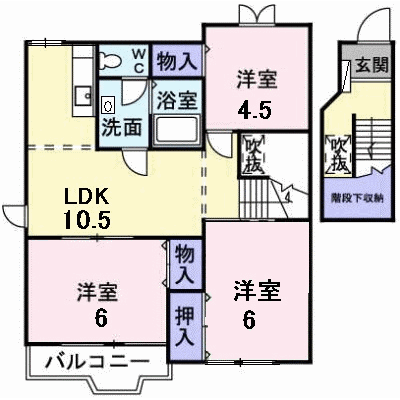 クレストヒルズＣ 202【管理NO：1-007377903-02020】 ★家具家電は申し込み後に搬入します★ ★2026年11月上旬入居可能★の物件画像