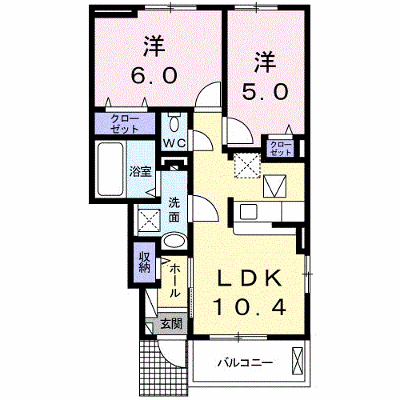 エターナリーⅠ 104【管理NO：1-024821001-01040】 ★家具家電は申し込み後に搬入します★ ★2026年10月中旬入居可能★の物件画像