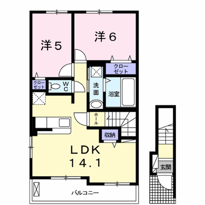 エターナリーⅠ 201【管理NO：1-024821001-02010】 ★家具家電は申し込み後に搬入します★ ★2026年10月下旬入居可能★の物件画像