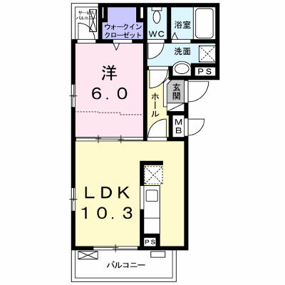 オーブ　ドゥース　Ⅰ 201【管理NO：1-024160001-02010】 ★家具家電は申し込み後に搬入します★ ★2026年11月中旬入居可能★の物件画像