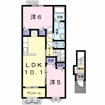 メゾン・ド・プレジール　Ｂ 202【管理NO：1-024090902-02020】 ★家具家電は申し込み後に搬入します★ ★2026年10月下旬入居可能★の物件画像