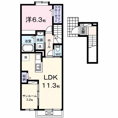 プラーム上田Ⅱ 202【管理NO：1-026907202-02020】 ★家具家電は申し込み後に搬入します★ ★2026年11月中旬入居可能★の物件画像