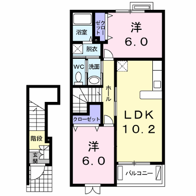 エトワール　Ⅱ 203【管理NO：1-013943602-02030】 ★家具家電は申し込み後に搬入します★ ★2026年12月中旬入居可能★の物件画像