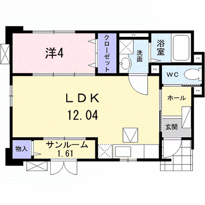 ソレイユⅢ 101【管理NO：1-024461901-01010】 ★家具家電は申し込み後に搬入します★ ★2026年12月上旬入居可能★の物件画像