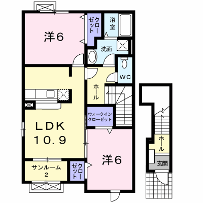 モンソレイユⅡ 201【管理NO：1-013709702-02010】 ★家具家電は申し込み後に搬入します★ ★2026年11月中旬入居可能★の物件画像