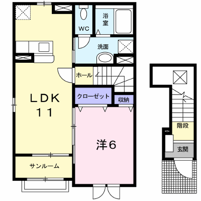ドルチェ 201【管理NO：1-015910401-02010】 ★家具家電は申し込み後に搬入します★ ★2026年11月上旬入居可能★の物件画像