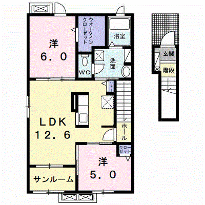 エクラ２１ 203【管理NO：1-021442602-02030】 ★家具家電は申し込み後に搬入します★ ★2026年10月上旬入居可能★の物件画像