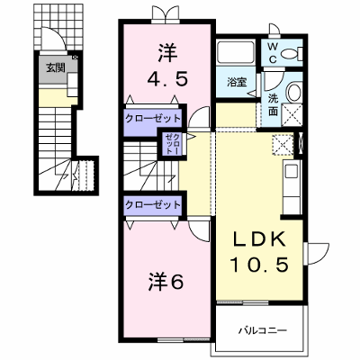 サラスワティＢ 201【管理NO：1-011819902-02010】 ★家具家電は申し込み後に搬入します★ ★2026年10月下旬入居可能★の物件画像