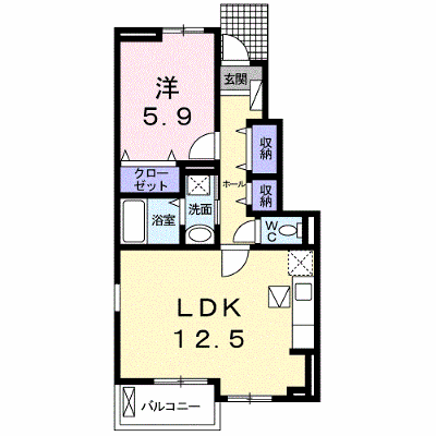 ソレイユ　Ⅱ 102【管理NO：1-017589802-01020】 ★家具家電は申し込み後に搬入します★ ★2026年11月中旬入居可能★の物件画像