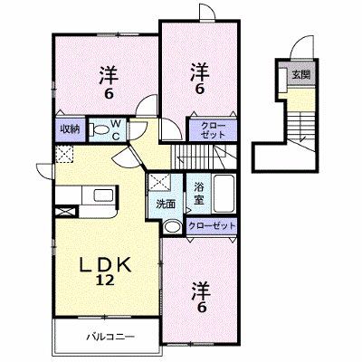 メゾン・ドゥー 203【管理NO：1-015437401-02030】 ★家具家電は申し込み後に搬入します★ ★2026年10月下旬入居可能★の物件画像