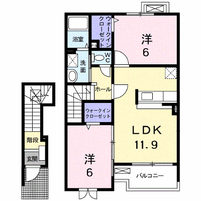 グリシーヌ　アビテ 205【管理NO：1-015530801-02050】 ★家具家電は申し込み後に搬入します★ ★2026年10月下旬入居可能★の物件画像