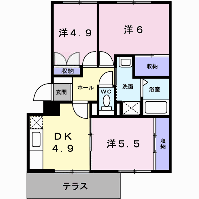 ＴＳコスモス 107【管理NO：1-004776301-01070】 ★家具家電は申し込み後に搬入します★ ★2026年10月中旬入居可能★の物件画像