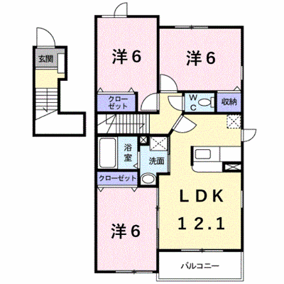 ベルハーモニー 201【管理NO：1-014733801-02010】 ★家具家電は申し込み後に搬入します★ ★2026年11月中旬入居可能★の物件画像