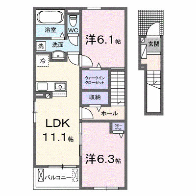 ケーズコート中迫３ 206【管理NO：1-027451803-02050】 ★家具家電は申し込み後に搬入します★ ★2026年11月中旬入居可能★の物件画像