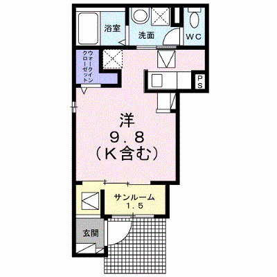 エスポワールＢ 101【管理NO：1-026958402-01010】 ★家具家電は申し込み後に搬入します★ ★2026年10月下旬入居可能★の物件画像