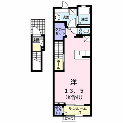 ベル　エテルノ 202【管理NO：1-027319501-02020】 ★家具家電は申し込み後に搬入します★ ★2026年10月中旬入居可能★の物件画像
