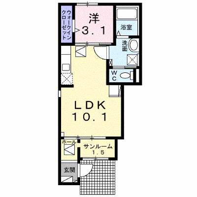アヴェニール　アン 101【管理NO：1-026903301-01010】 ★家具家電は申し込み後に搬入します★ ★2026年10月中旬入居可能★の物件画像