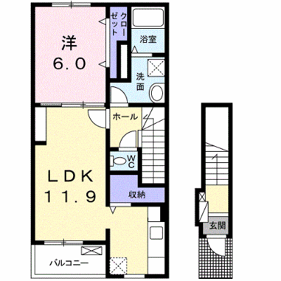 ロベルタⅡ 203【管理NO：1-021748501-02030】 ★家具家電は申し込み後に搬入します★ ★2026年10月下旬入居可能★の物件画像