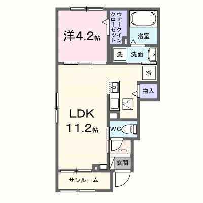 サンシャインネオＢ 101【管理NO：1-028535502-01010】 ★家具家電は申し込み後に搬入します★ ★2027年01月下旬入居可能★の物件画像