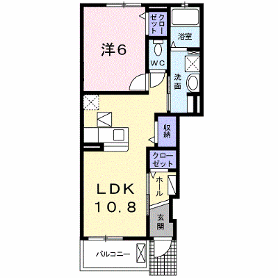 サニーヒルサイドⅡ 102【管理NO：1-020402301-01020】 ★家具家電は申し込み後に搬入します★ ★2026年10月中旬入居可能★の物件画像