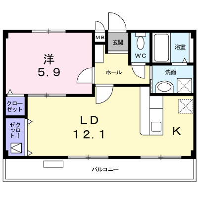 フォレスト衣織手 202【管理NO：1-016550601-02020】 ★家具家電は申し込み後に搬入します★ ★2026年10月下旬入居可能★の物件画像