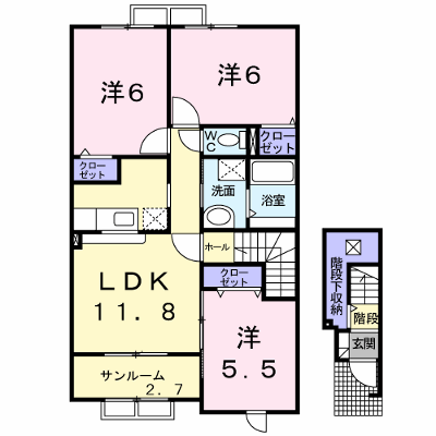 サザンアヴェニューＡ 203【管理NO：1-015001301-02030】 ★家具家電は申し込み後に搬入します★ ★2026年10月下旬入居可能★の物件画像
