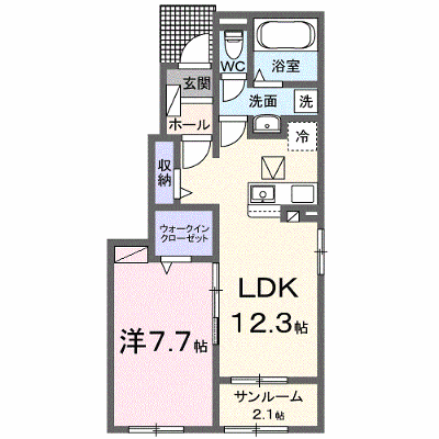 コリーヌ　Ⅰ 101【管理NO：1-027503201-01010】 ★家具家電は申し込み後に搬入します★ ★2026年11月中旬入居可能★の物件画像