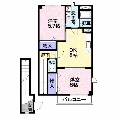シュトラーセ 205【管理NO：1-010776601-02040】 ★家具家電は申し込み後に搬入します★ ★2026年10月下旬入居可能★の物件画像