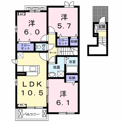 ミーティア 203【管理NO：1-022473601-02030】 ★家具家電は申し込み後に搬入します★ ★2026年10月中旬入居可能★の物件画像