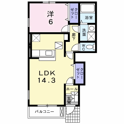 プロムナードＡ 101【管理NO：1-014774201-01010】 ★家具家電は申し込み後に搬入します★ ★2026年10月下旬入居可能★の物件画像
