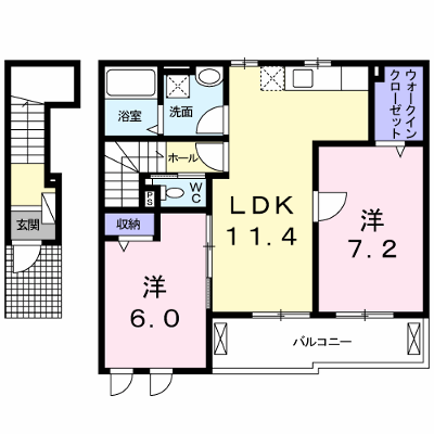 レイクサイド　Ａ 202【管理NO：1-020882501-02020】 ★家具家電は申し込み後に搬入します★ ★2026年10月下旬入居可能★の物件画像