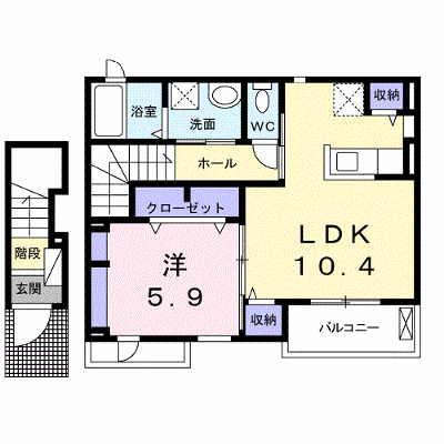 プランドール 202【管理NO：1-022309701-02020】 ★家具家電は申し込み後に搬入します★ ★2026年10月中旬入居可能★の物件画像